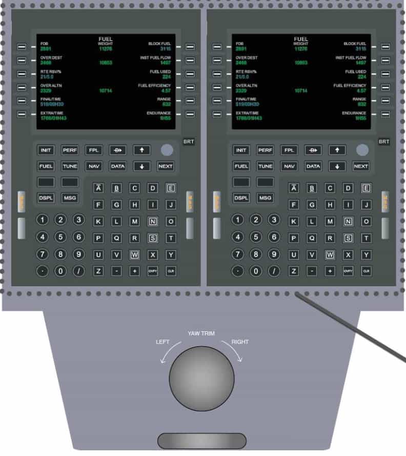 simulador de vuelo alsim alx panel de mandos inferior