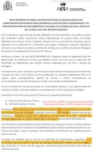 curso-radiofonista-normativa-aesa documento oficial sobre la nueva normativa de radiofonista
