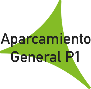 Logo aparcamiento general P1 del Aeropuerto de Málaga.