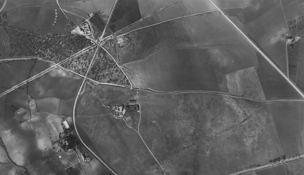 Vista aérea de la parcela de 'El Rompedizo', donde comenzó su istoria el Aeropuerto de Málaga.