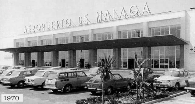 Fachada del Aeropuerto de Málaga en 1970.