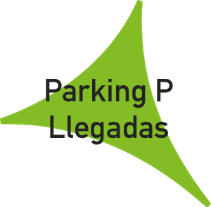 Logo aparcamiento preferente llegadas de la t2 del aeropuerto de Málaga.