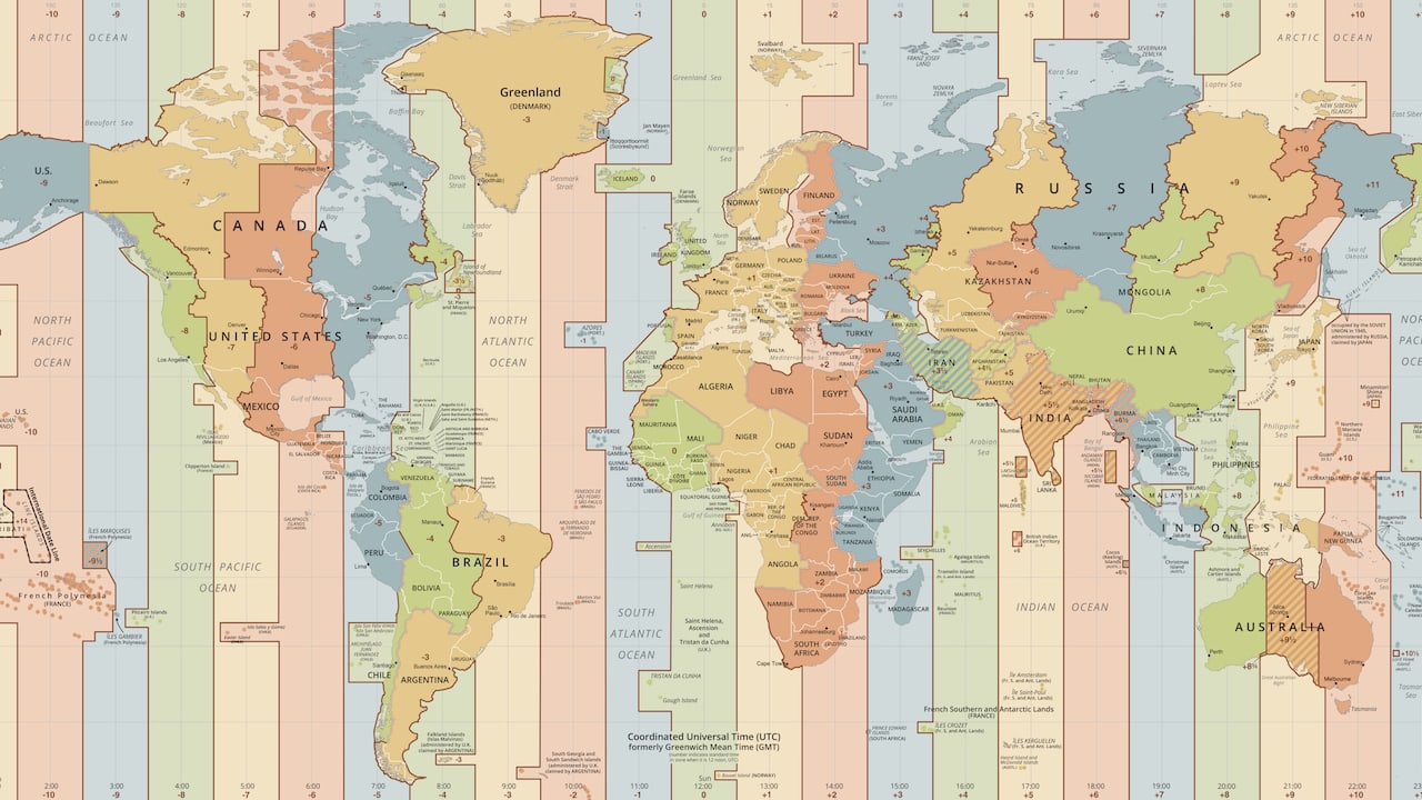 ¿Qué países tienen UTC -5