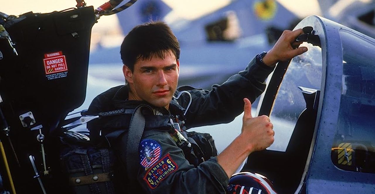 Fotografía del protagonista en el set de grabación de Top Gun